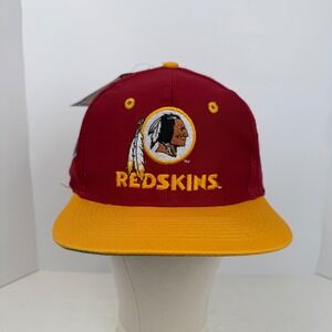 Vintage Logo 7 Washington Redskins NFL 75th Anniversary Snapback Hat Burgundy
